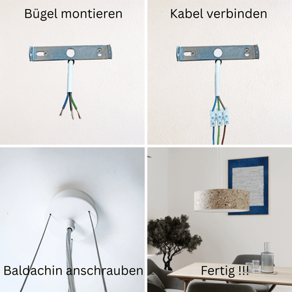LeuchtNatur Hängeleuchte Natur Pendelleuchte Discus von LeuchtNatur | Handgemacht aus Kornblume