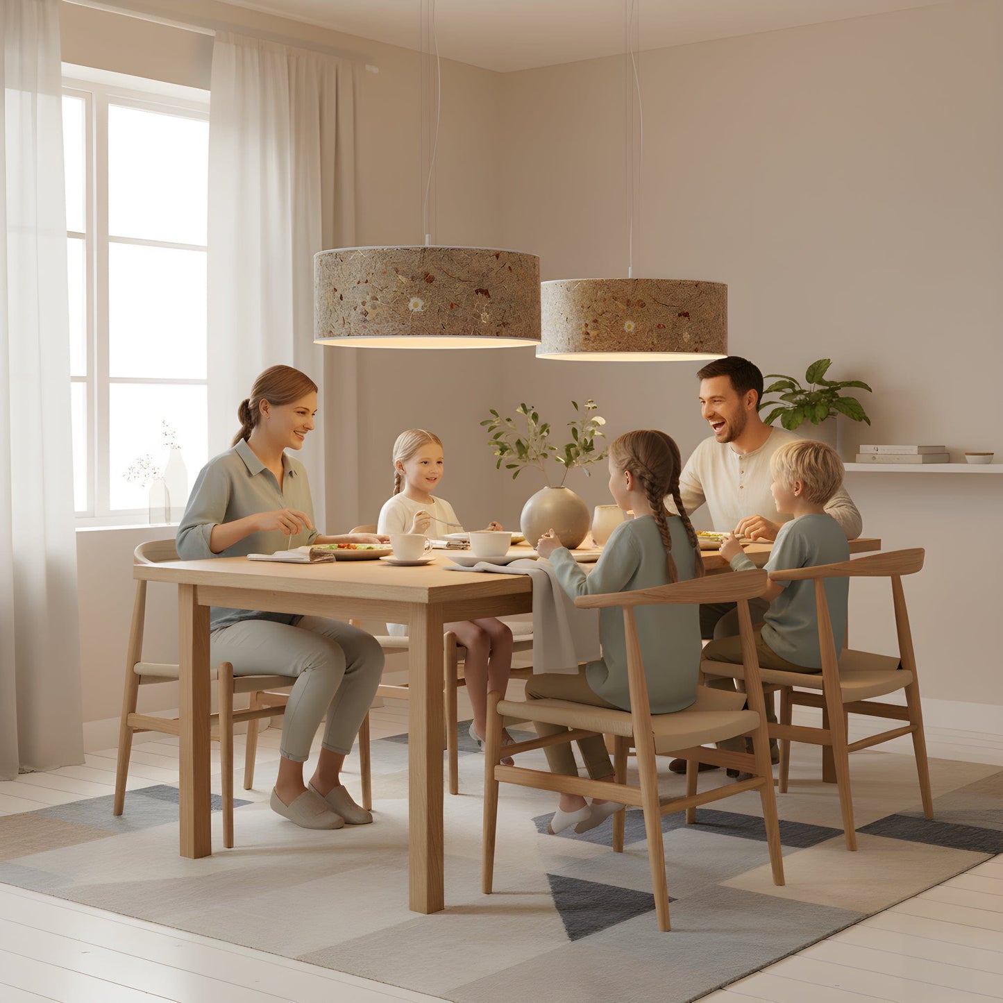 LeuchtNatur Hängeleuchte Natur Pendelleuchte Discus von LeuchtNatur | handgemacht in Almwiese