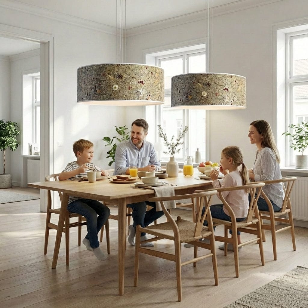 LeuchtNatur Hängeleuchte Natur Pendelleuchte Discus von LeuchtNatur | handgemacht in Almwiese