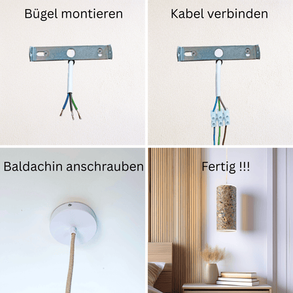 LeuchtNatur Hängeleuchte Natur Pendelleuchte Nux von LeuchtNatur | Handgemacht in Almwiese