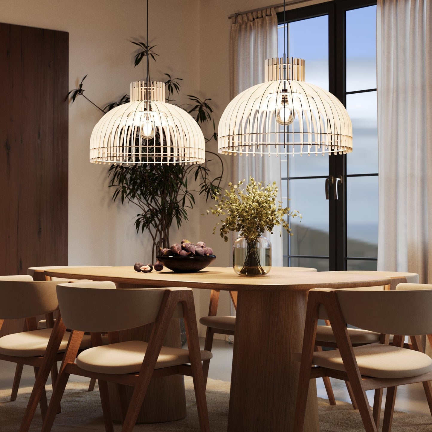 Leuchtnatur Holz Hängelampe Modell Bella