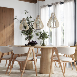 Holz Pendelleuchte Conny | handgemacht von LeuchtNatur