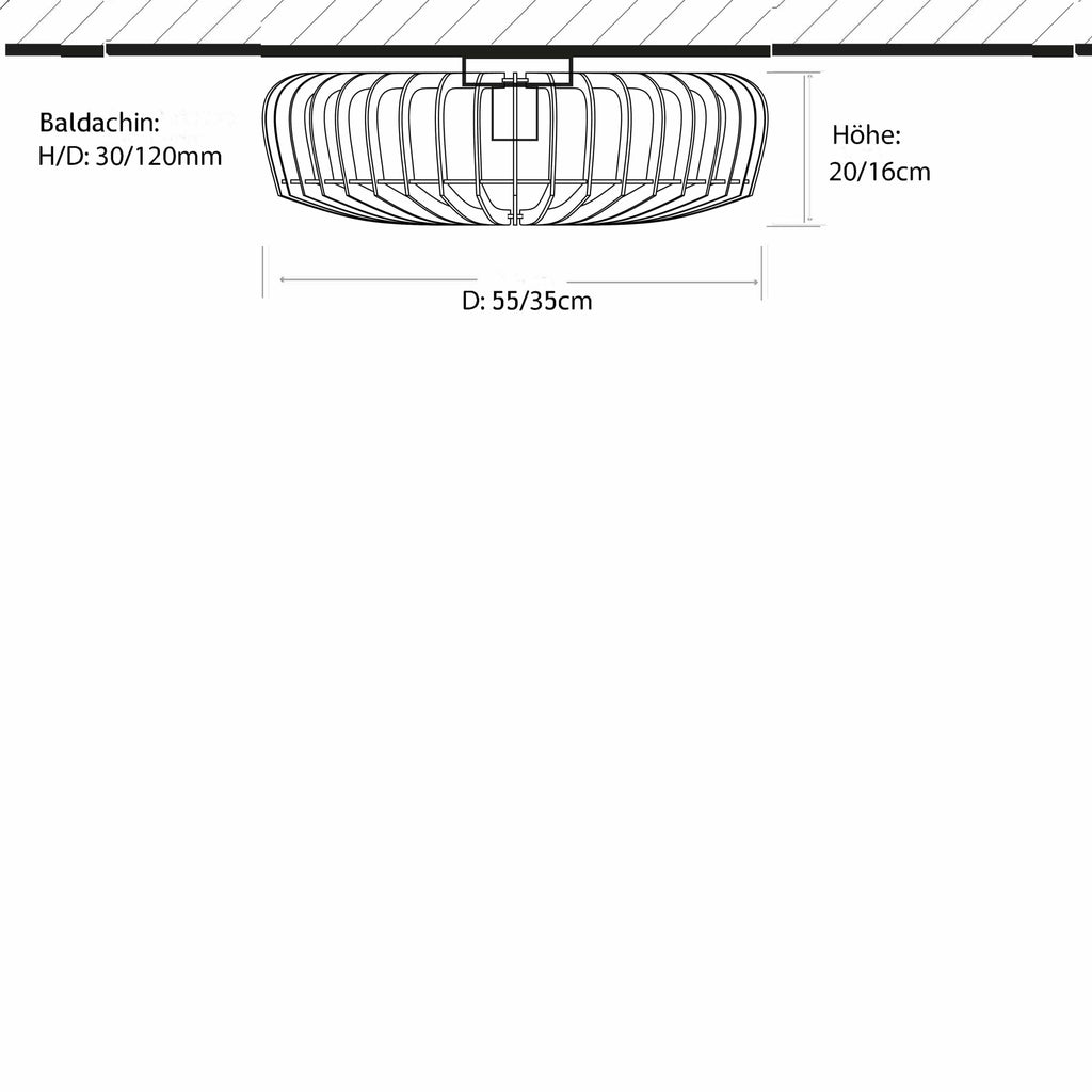 Leuchtnatur Holz Wandlampe und Deckenleuchte Lisa | handgemacht von LeuchtNatur
