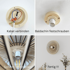 Leuchtnatur Holz Wandlampe und Deckenleuchte Lisa | handgemacht von LeuchtNatur