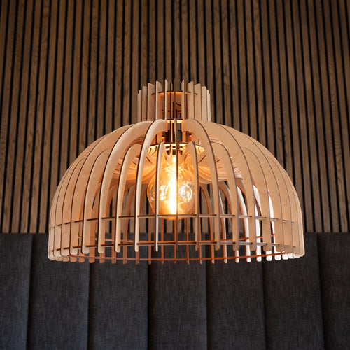 Leuchtnatur Natur Holz Hängelampe Modell Bella