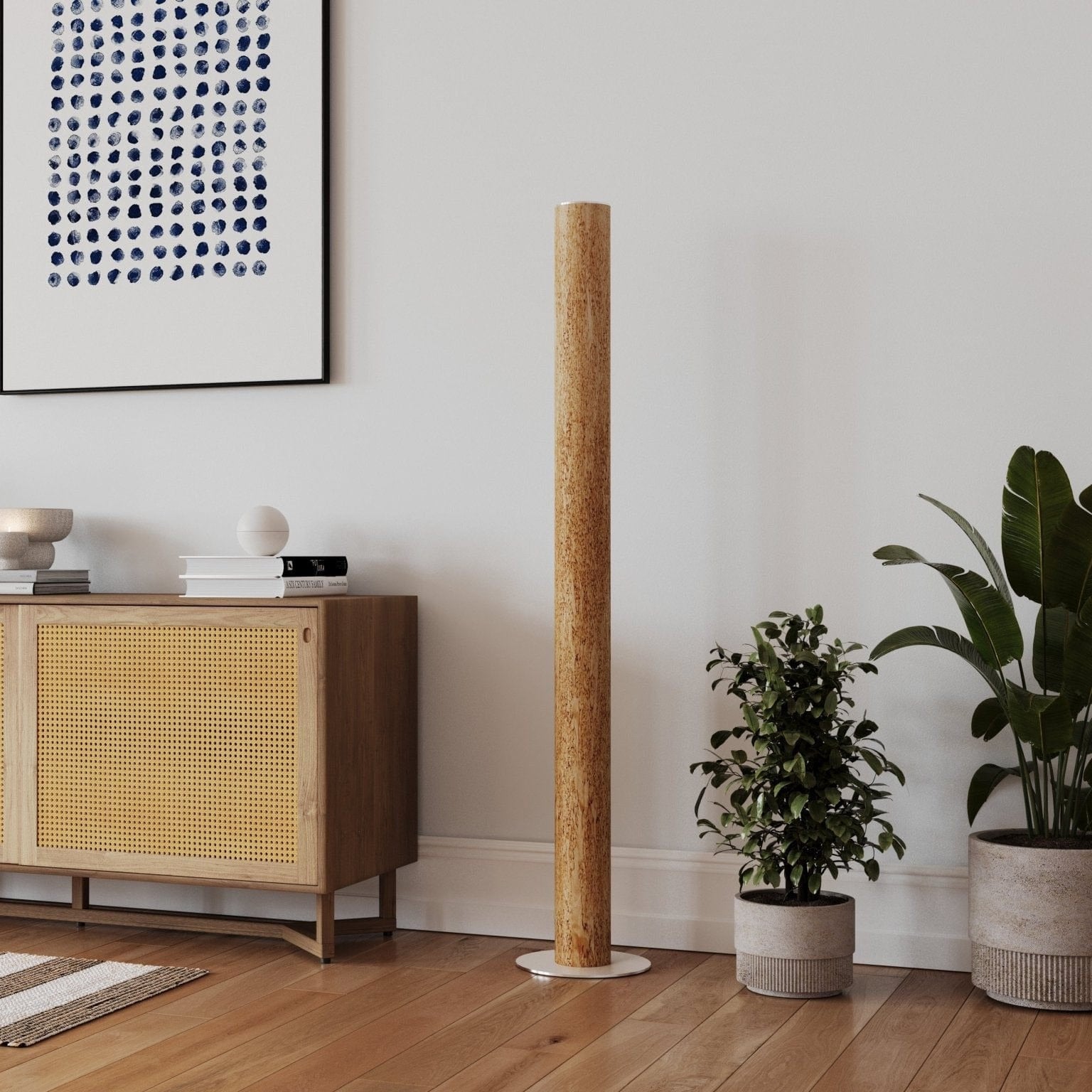 LeuchtNatur Stehleuchte Columna Stehlampe Birke Maser