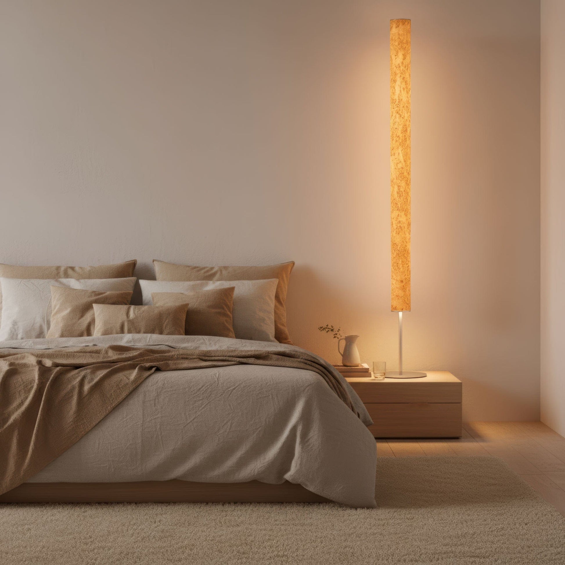 LeuchtNatur Stehleuchte Columna Stehlampe Birke Maser mit Stab