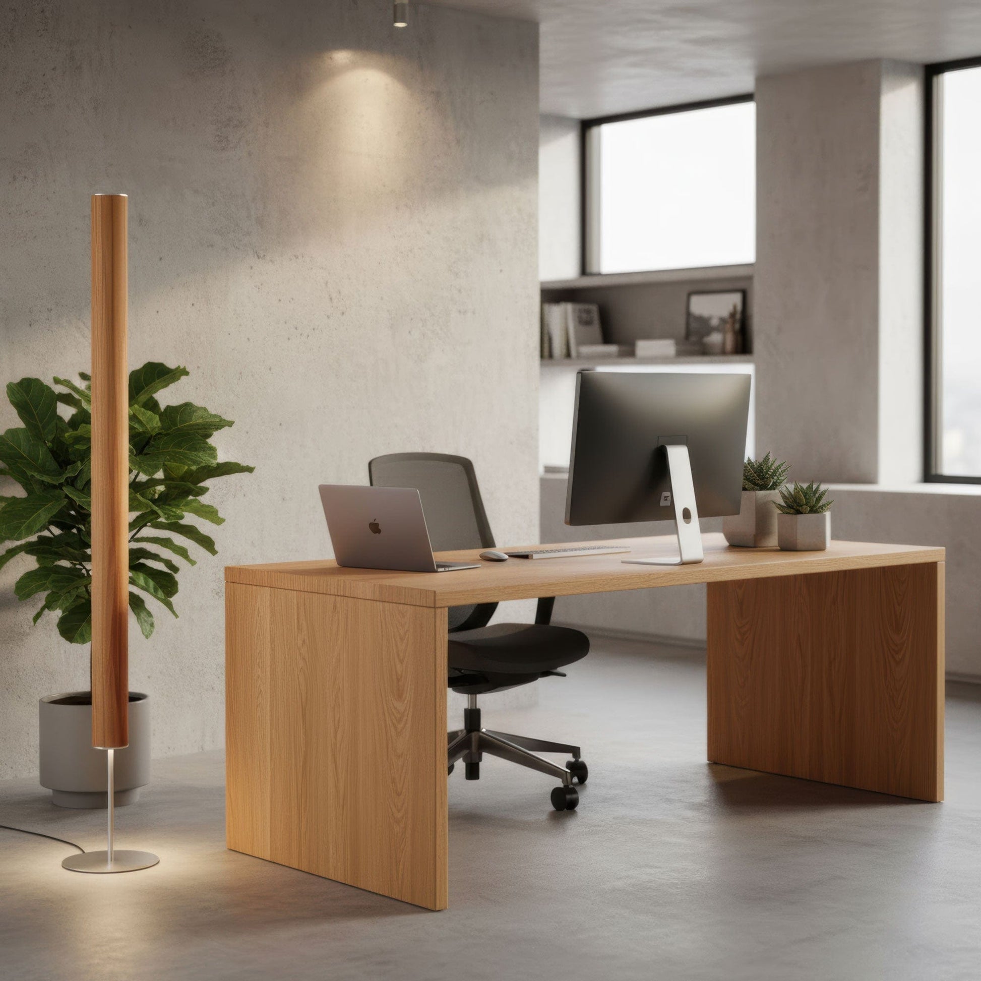 LeuchtNatur Stehleuchte Columna Stehlampe Kernbuche mit Stab