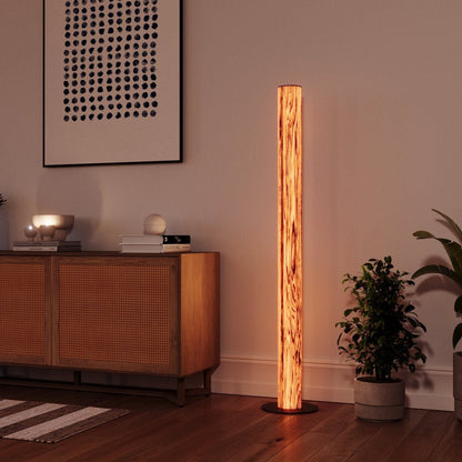 LeuchtNatur Stehleuchte Columna Stehlampe Nussbaum satin