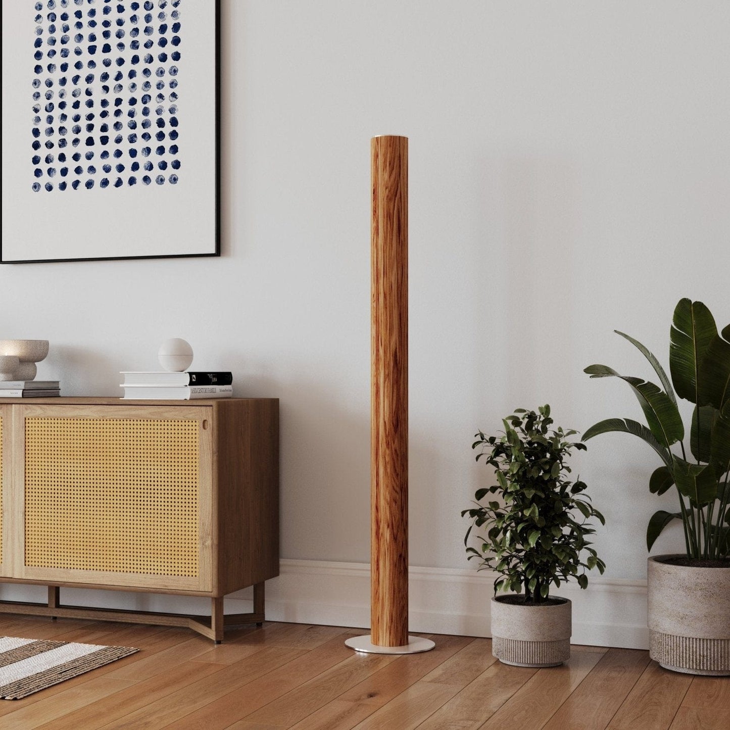 LeuchtNatur Stehleuchte Columna Stehlampe Nussbaum satin