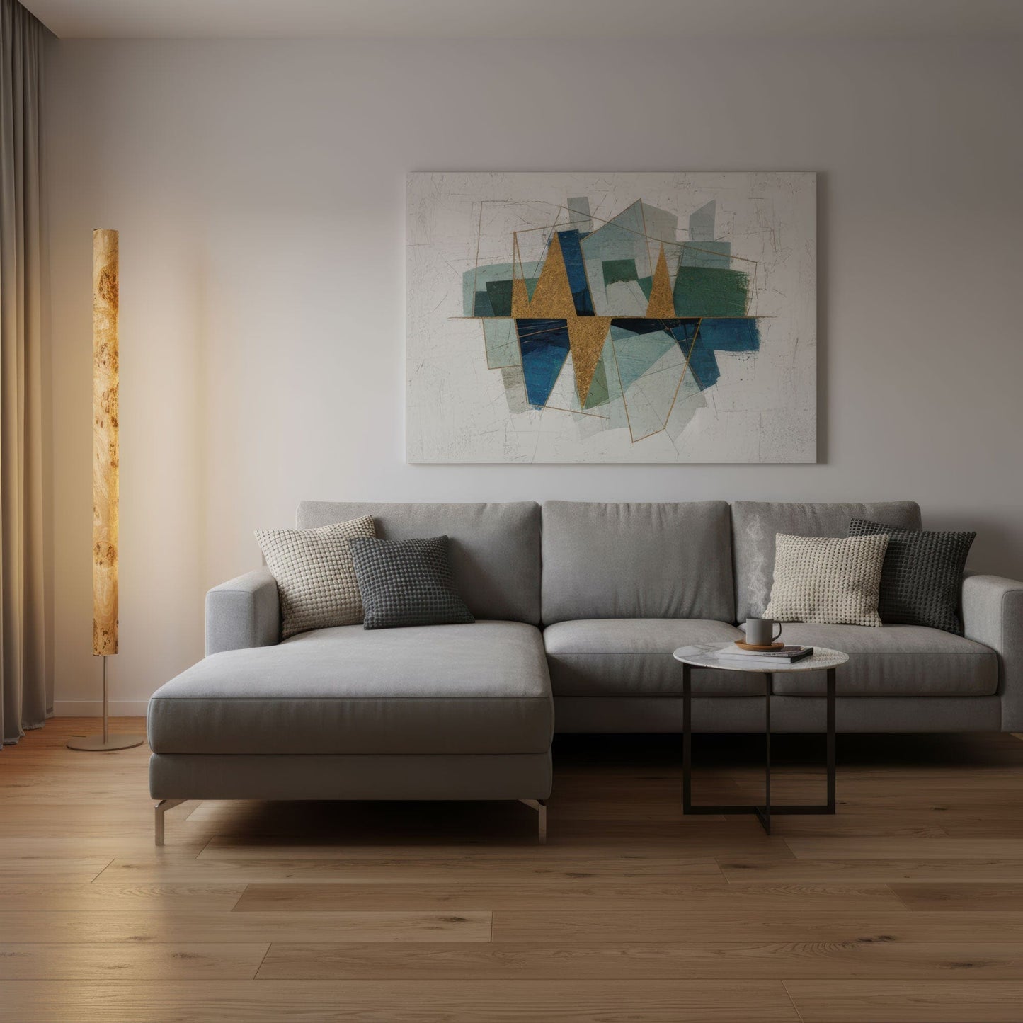 LeuchtNatur Stehleuchte Columna Stehlampe Pappel Maser mit Stab