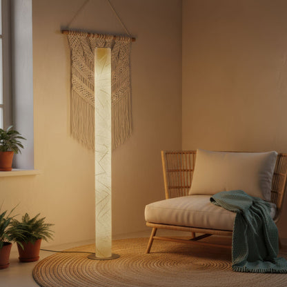 LeuchtNatur Stehleuchte Edelstahl Columna Design Stehlampe | Blätter von LeuchtNatur