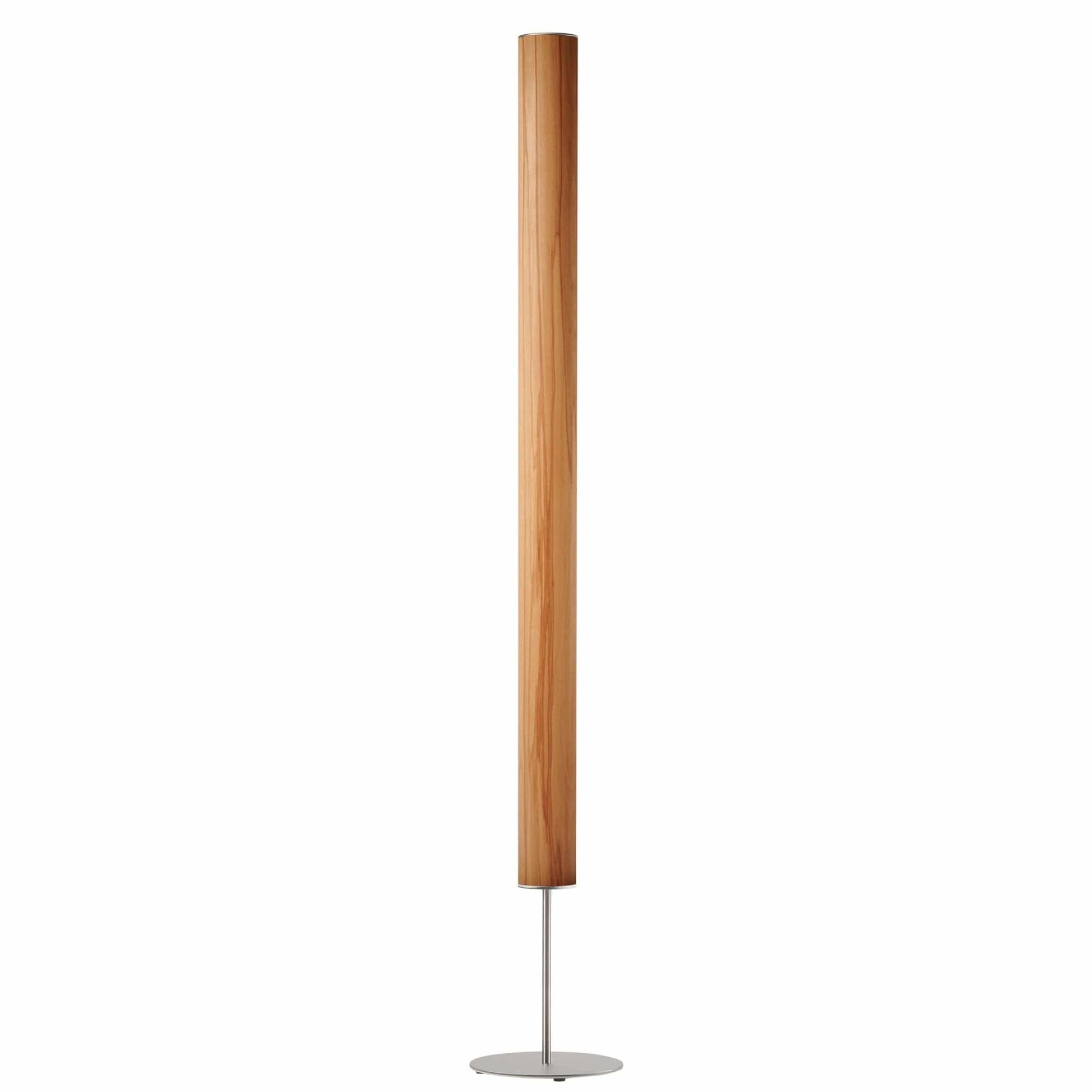 LeuchtNatur Stehleuchte Edelstahl Columna Stehlampe Kernbuche mit Stab