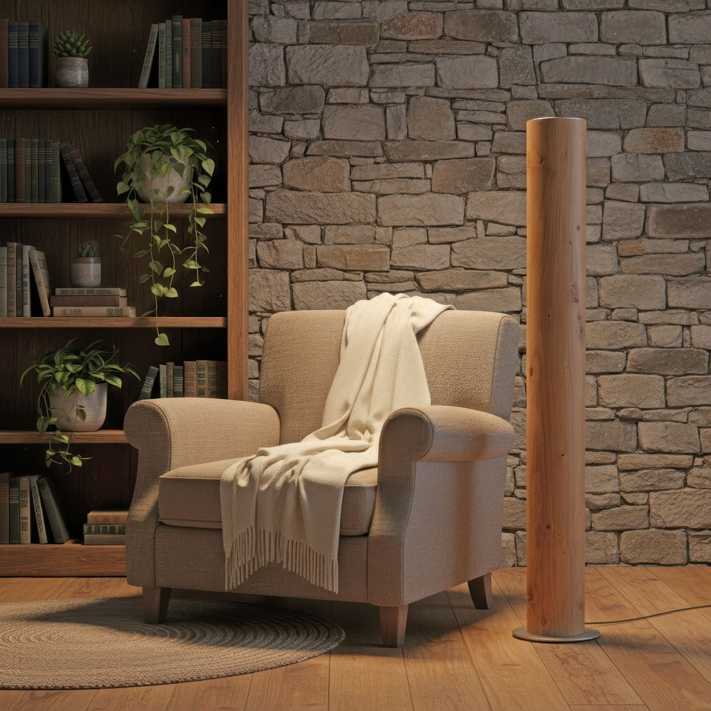 LeuchtNatur Stehleuchte Edelstahl Lucerna Stehlampe Eiche