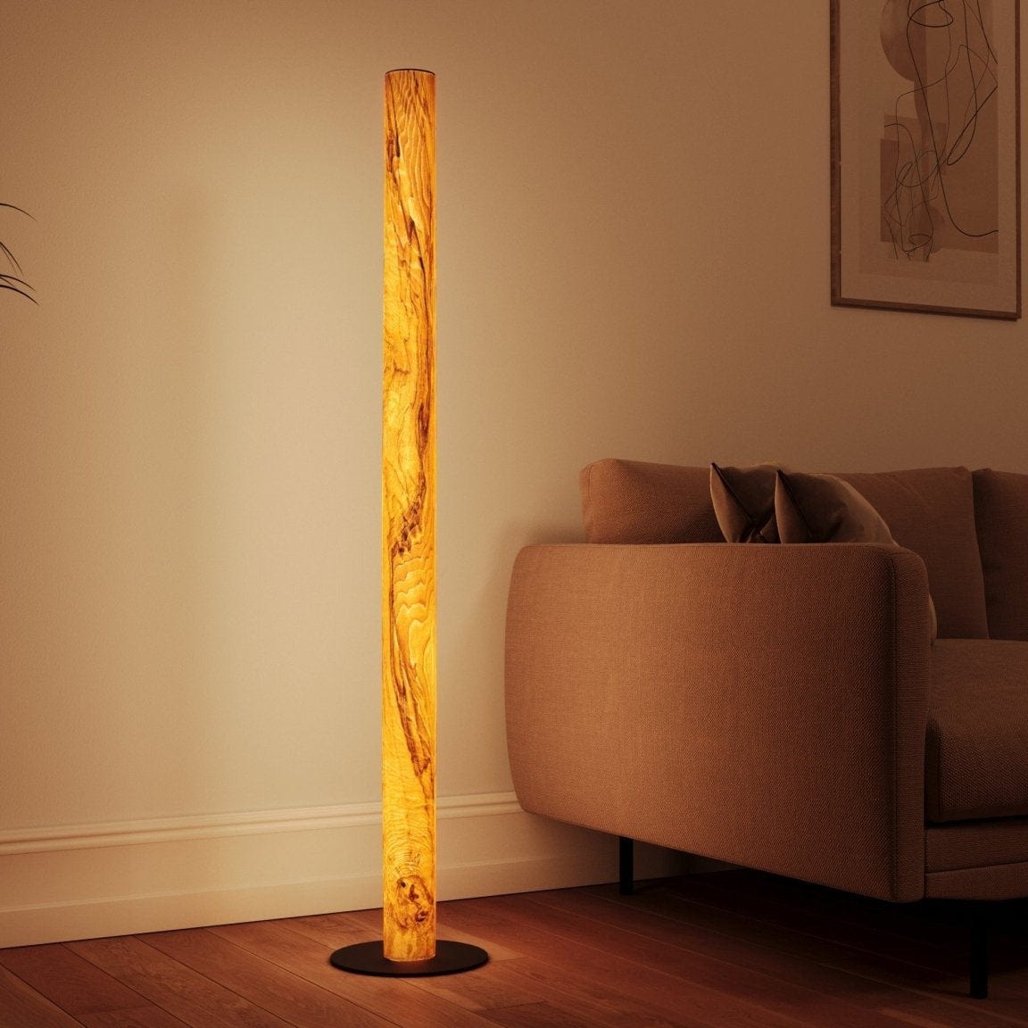 LeuchtNatur Stehleuchte Gracia Stehlampe Olivesche Maser - ohne Stab