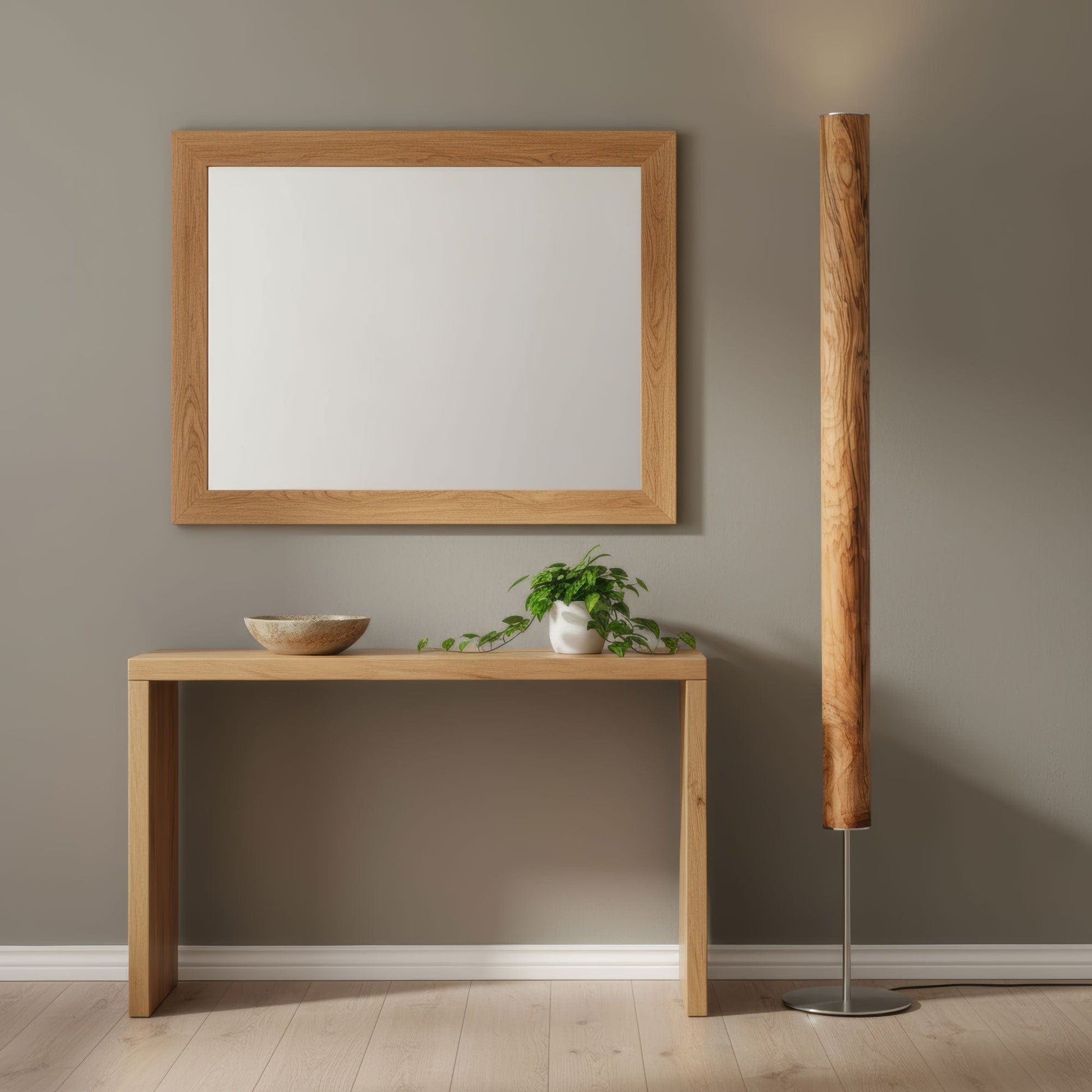 LeuchtNatur Stehleuchte Holzfurnier Stehlampe Columna von LeuchtNatur | handgemacht in Olivesche mit Stab