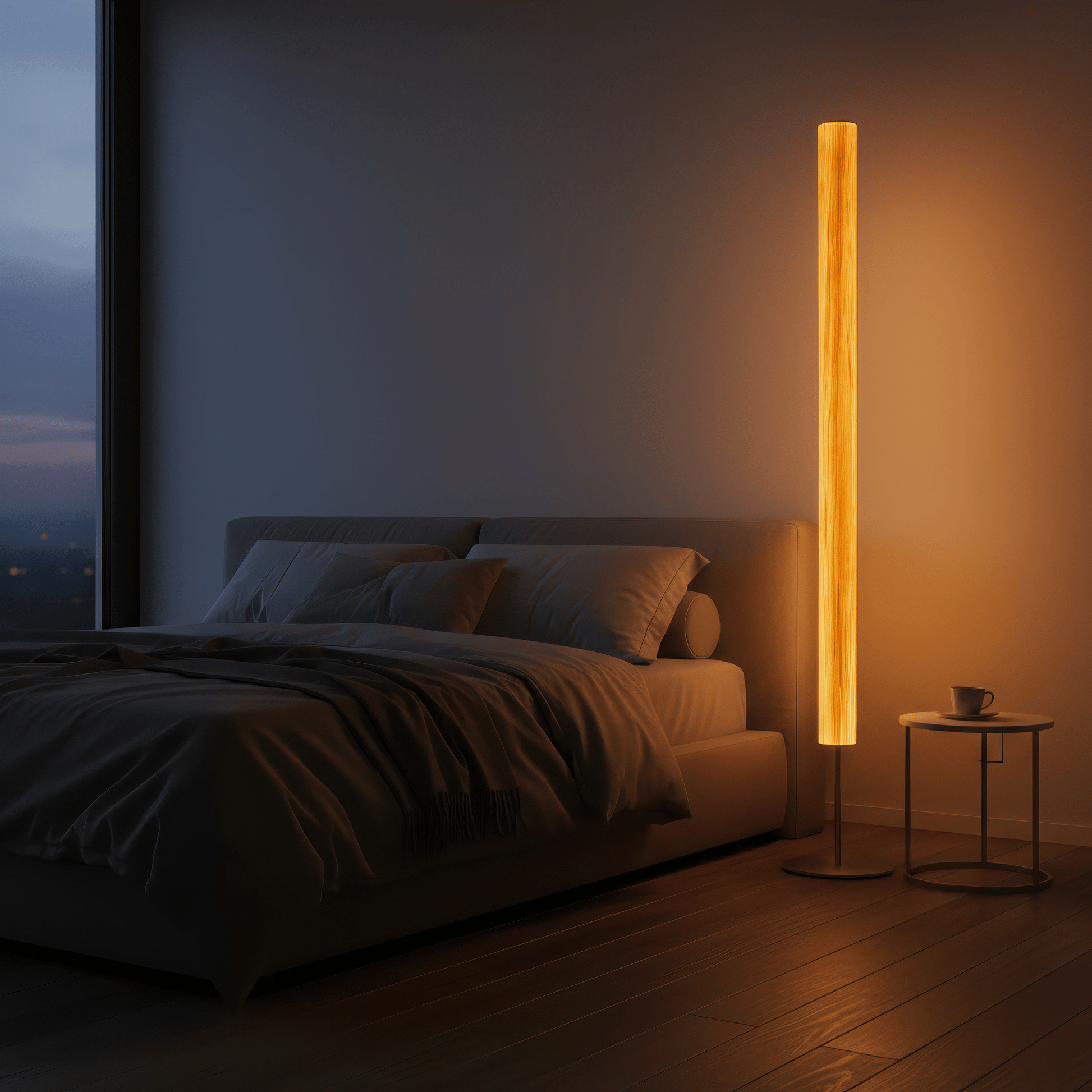 LeuchtNatur Stehleuchte Holzfurnier Stehlampe Gracia von LeuchtNatur | handgemacht in Nussbaum Satin