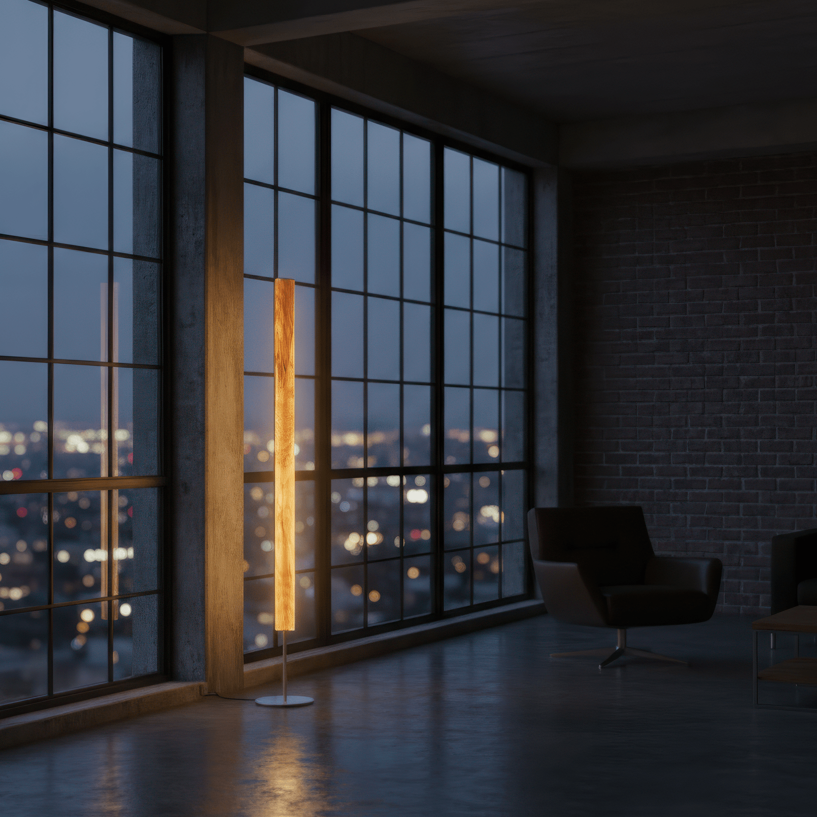 LeuchtNatur Stehleuchte Holzfurnier Stehlampe Gracia von LeuchtNatur | handgemacht in Olivesche mit Stab