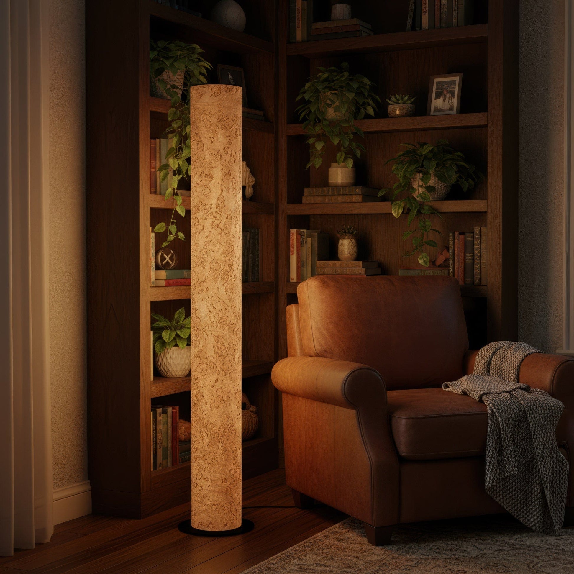 LeuchtNatur Stehleuchte Lucerna Stehlampe Birke Maser