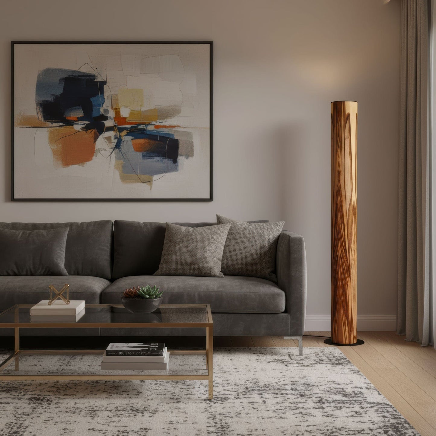 LeuchtNatur Stehleuchte Lucerna Stehlampe Nussbaum satin