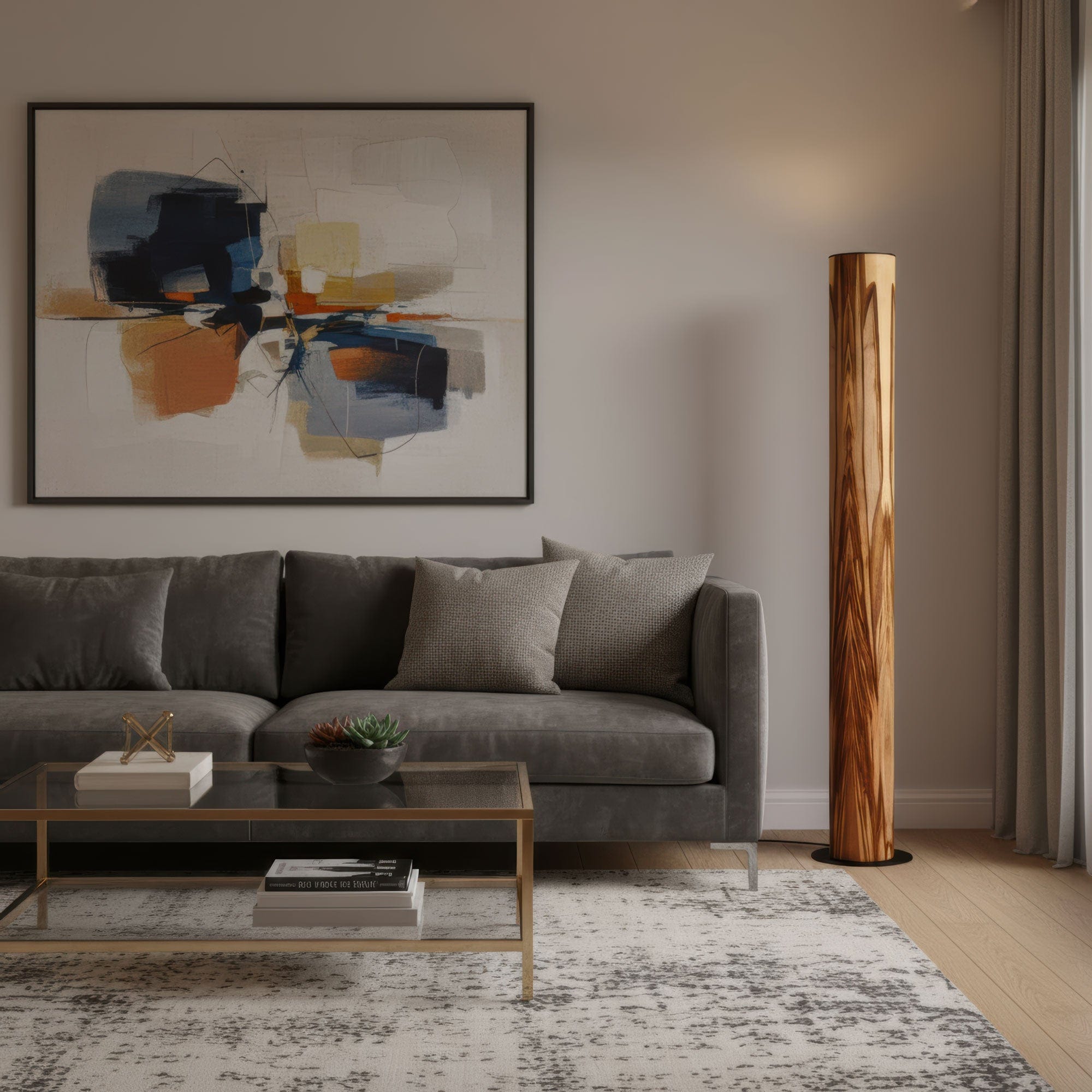 LeuchtNatur Stehleuchte Lucerna Stehlampe Nussbaum satin