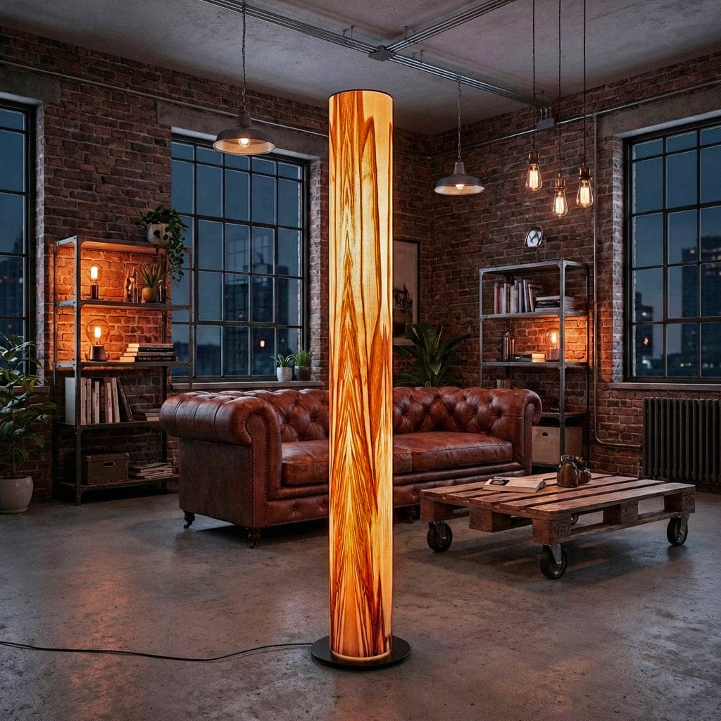 LeuchtNatur Stehleuchte Nussbaum europäisch / Schwarz Lucerna