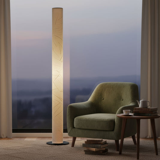 LeuchtNatur Stehleuchte Schwarz Columna Design Stehlampe | Blätter von LeuchtNatur