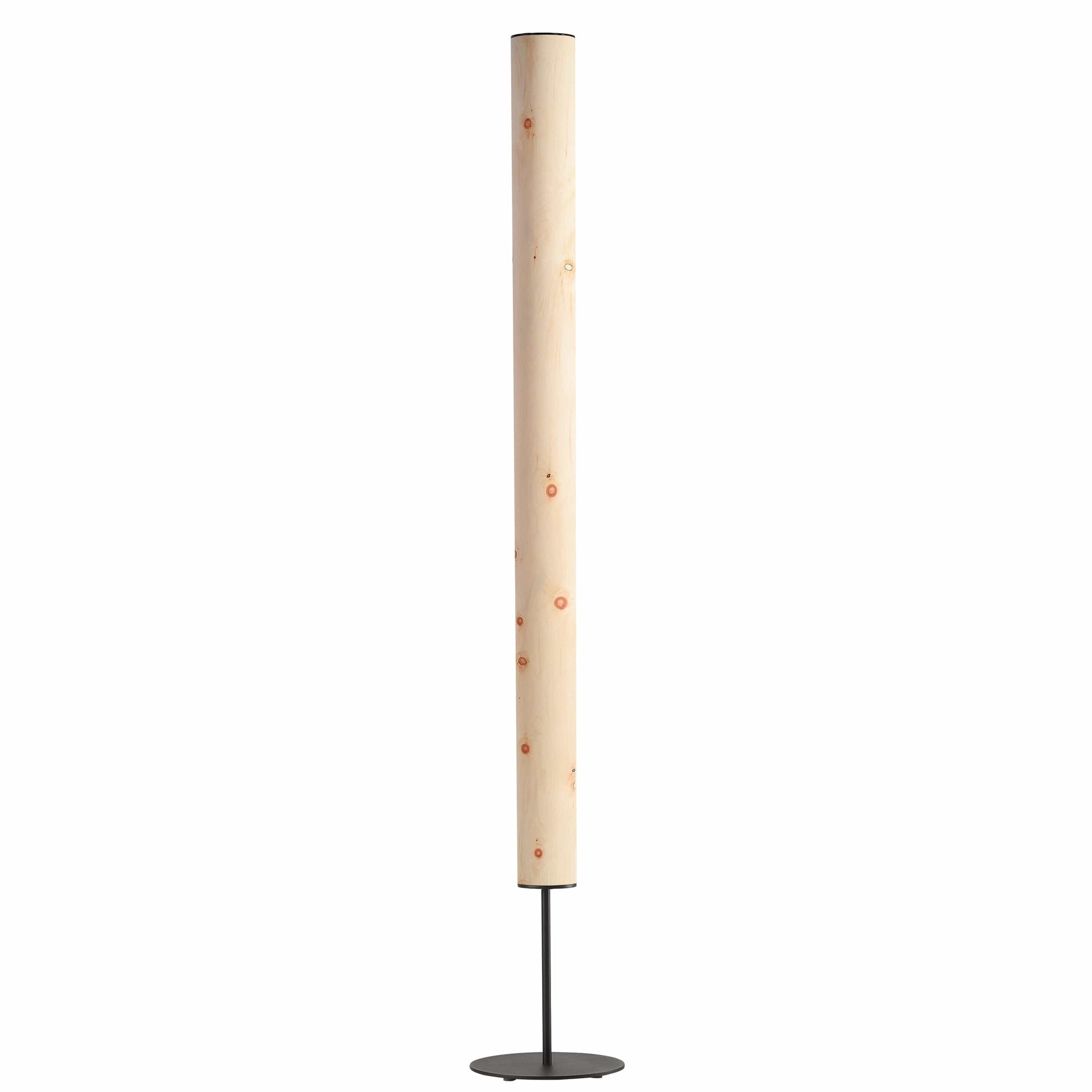 LeuchtNatur Stehleuchte Schwarz Holzfurnier Stehlampe Columna von LeuchtNatur | handgemacht in Zirbe mit Stab