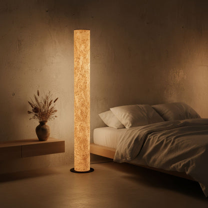 LeuchtNatur Stehleuchte Schwarz Lucerna Stehlampe Birke Maser