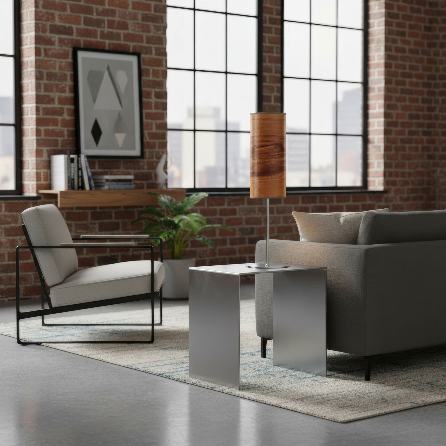 LeuchtNatur Tischleuchte Arboreus Tischlampe Nussbaum europäisch