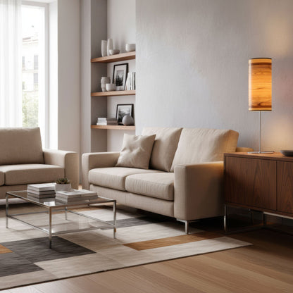 LeuchtNatur Tischleuchte Arboreus Tischlampe Nussbaum satin