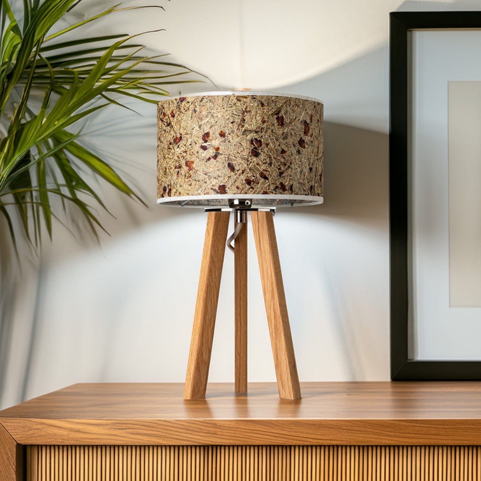 Leuchtnatur Tischleuchte Ligna Tischleuchte Rosenblüte