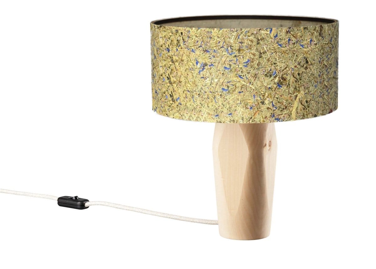 LeuchtNatur Tischleuchte/Nachttischlampe Zirbe Pura Nachttischlampe Kornblume