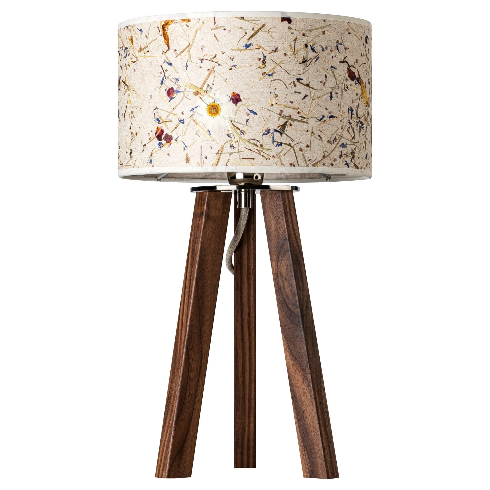 Leuchtnatur Tischleuchte Ligna Almwiese light Nussbaum