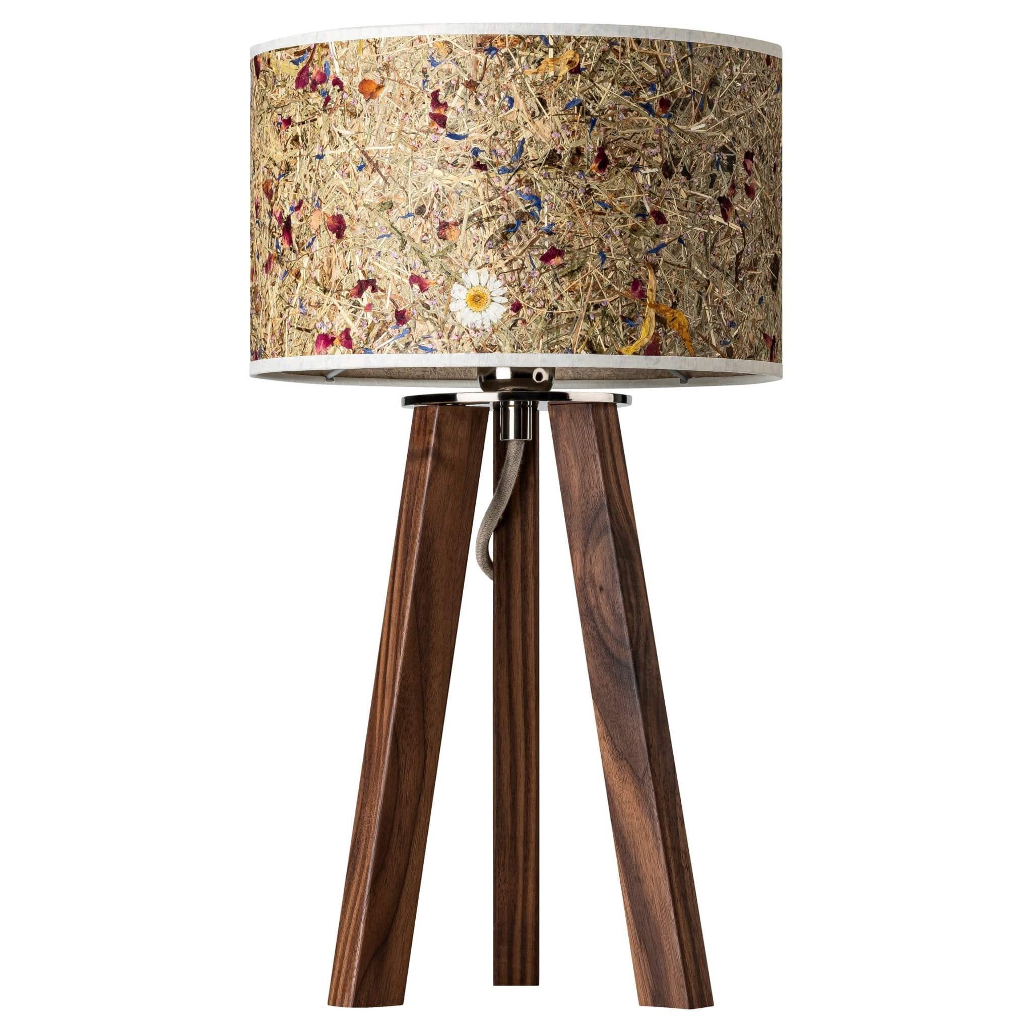 Leuchtnatur Tischleuchte Ligna Almwiese Nussbaum