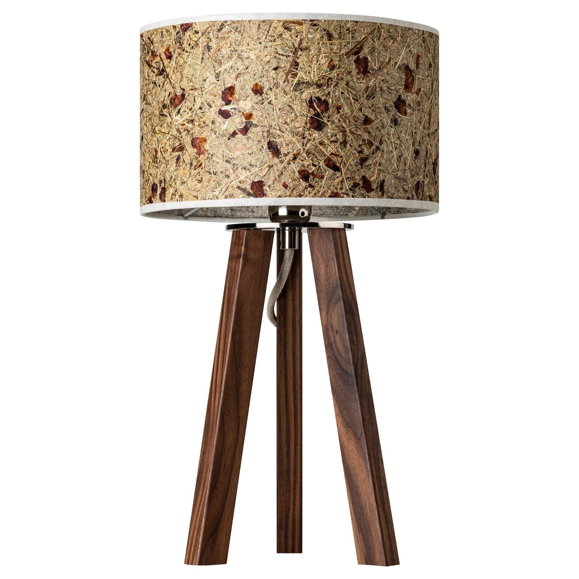 Leuchtnatur Tischleuchte Nussbaum Ligna Tischleuchte Rosenblüte