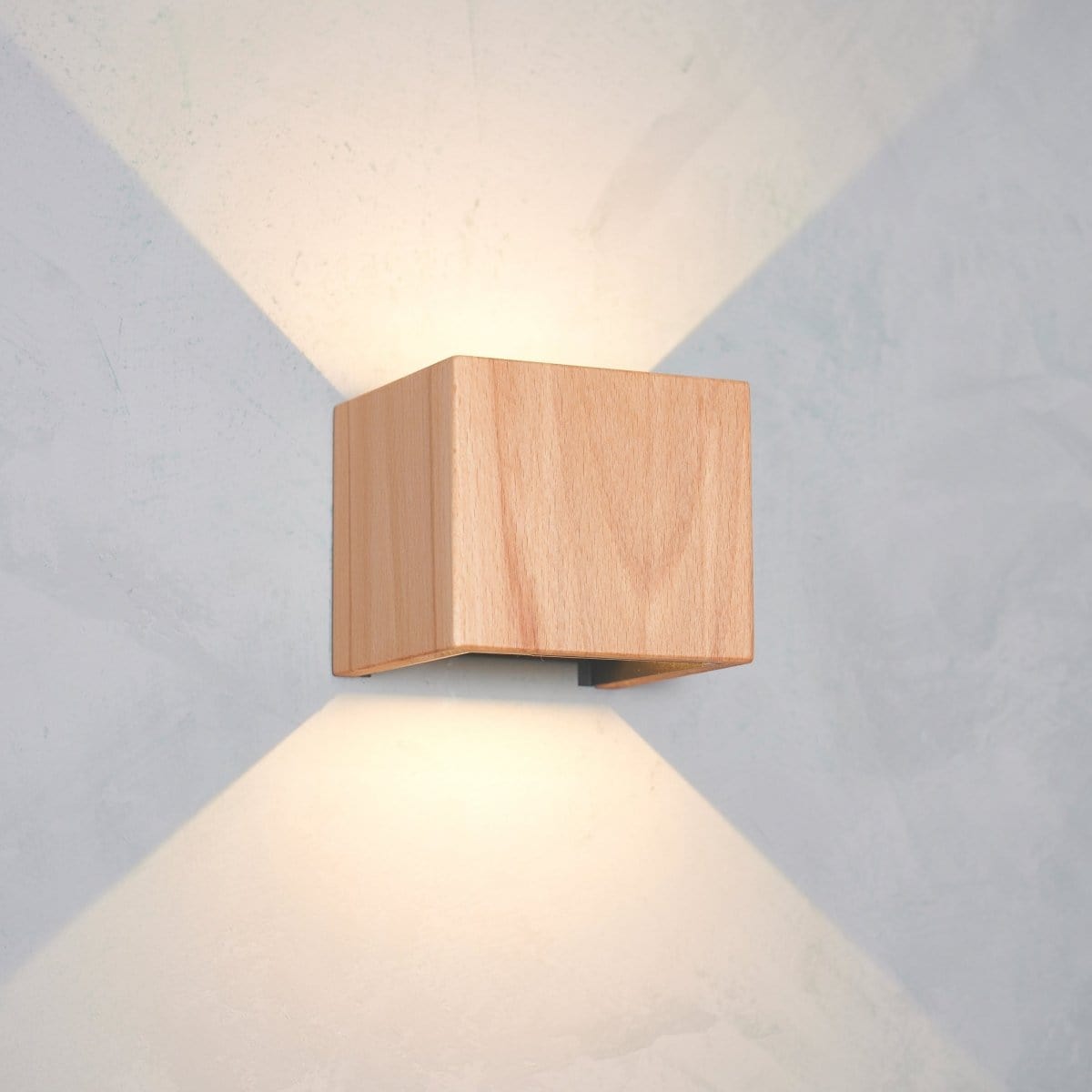 LeuchtNatur Wandleuchte Cubus Wandleuchte Kernbuche