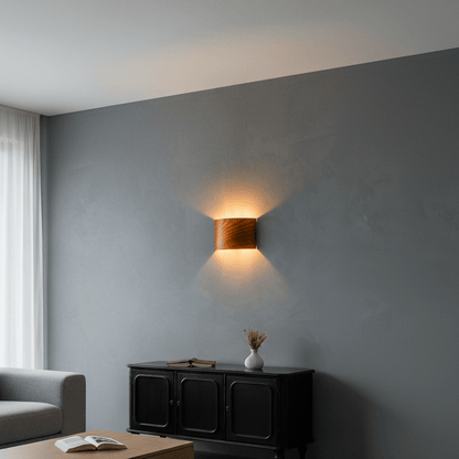 LeuchtNatur Wandleuchte Holzfurnier Wandleuchte Cortex von LeuchtNatur | Nussbaum euro