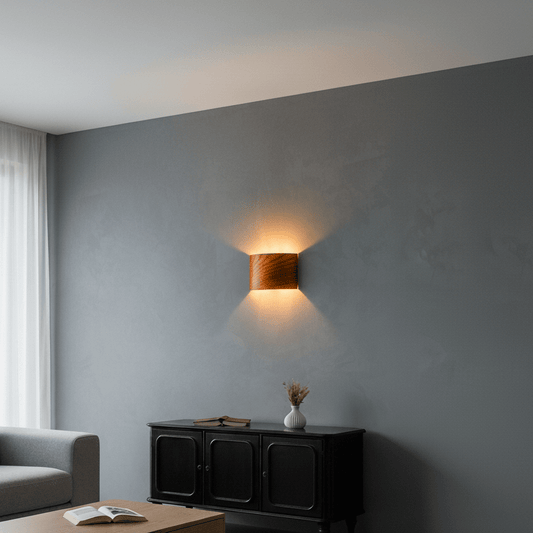 LeuchtNatur Wandleuchte Holzfurnier Wandleuchte Cortex von LeuchtNatur | Nussbaum euro