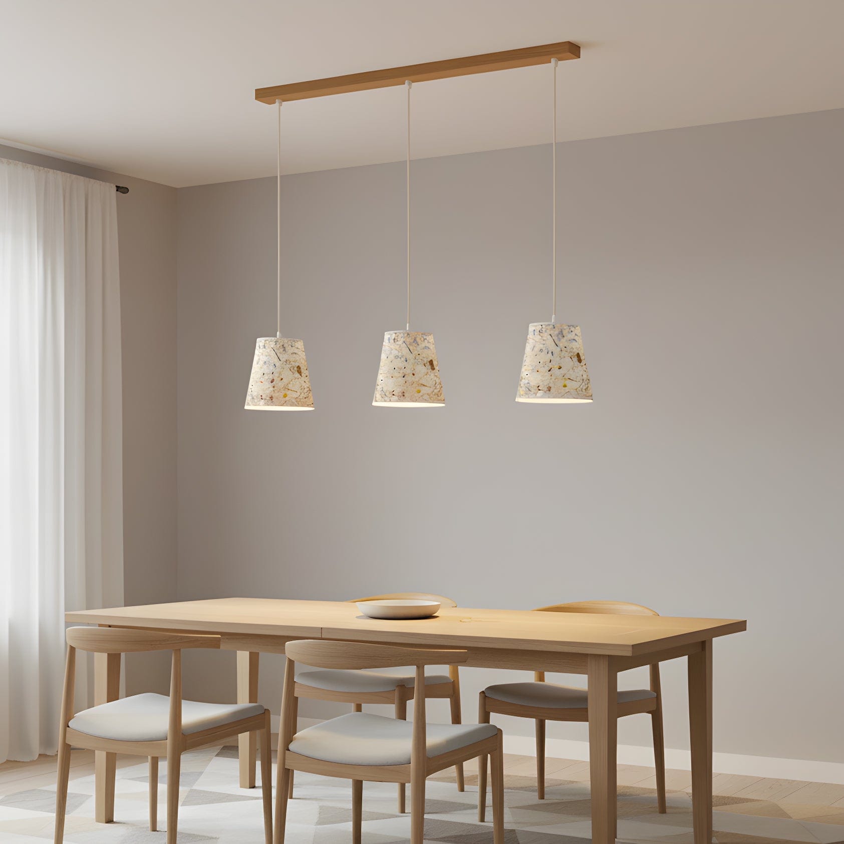 Leuchtnatur Weiß Natur Pendelleuchte Konus 3er Set von LeuchtNatur | Handgemacht in Almwiese light