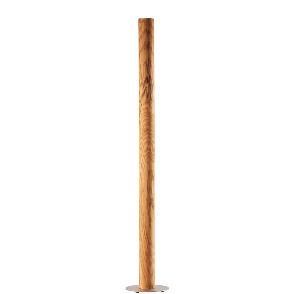 Lampada da terra a colonna  Lampada in legno impiallacciato frassino  olivato – Leuchtnatur