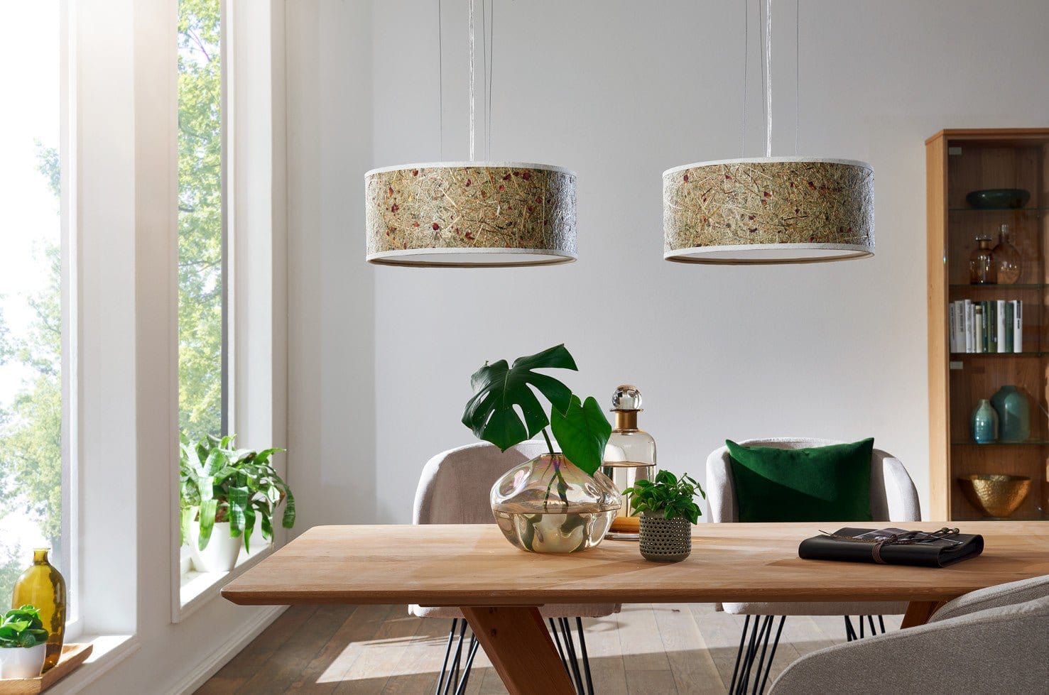 LeuchtNatur Hängeleuchte Discus Hängelampe Rosenblüte