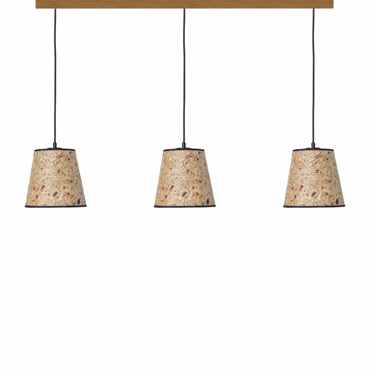 Leuchtnatur Schwarz 3er Set Konus Pendellampe Rosenblüte