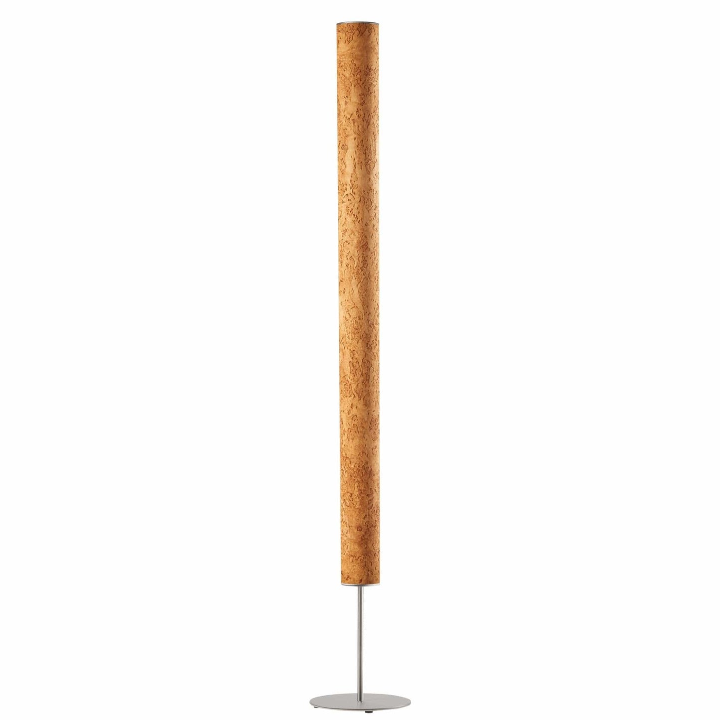 LeuchtNatur Stehleuchte Edelstahl Columna Stehlampe Birke Maser mit Stab