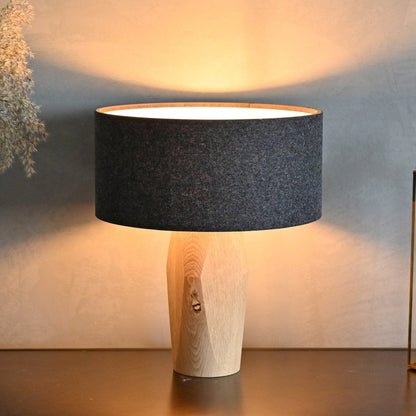 LeuchtNatur Tischleuchte/Nachttischlampe Pura Nachttischlampe Loden Anthrazit