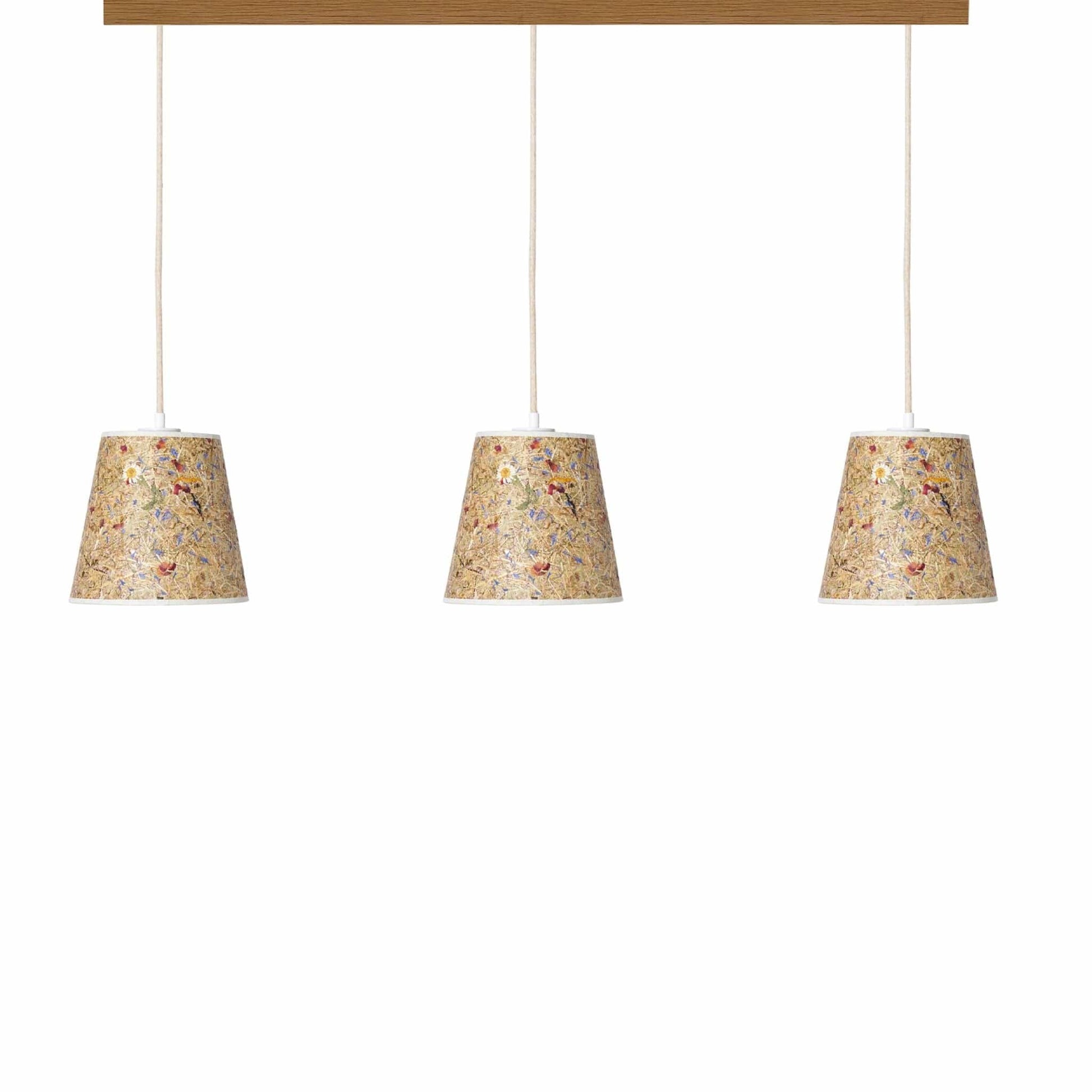 Leuchtnatur Weiß 3er Set Konus Pendellampe Almwiese