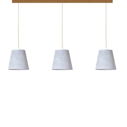 Leuchtnatur Weiß 3er Set Konus Pendellampe Blätter