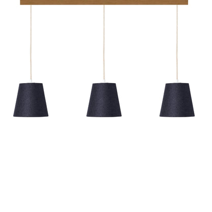 Leuchtnatur Weiß 3er Set Konus Pendellampe Loden anthrazit